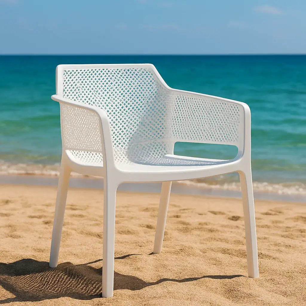 Градинско кресло Сара бял полипропилен 3=4