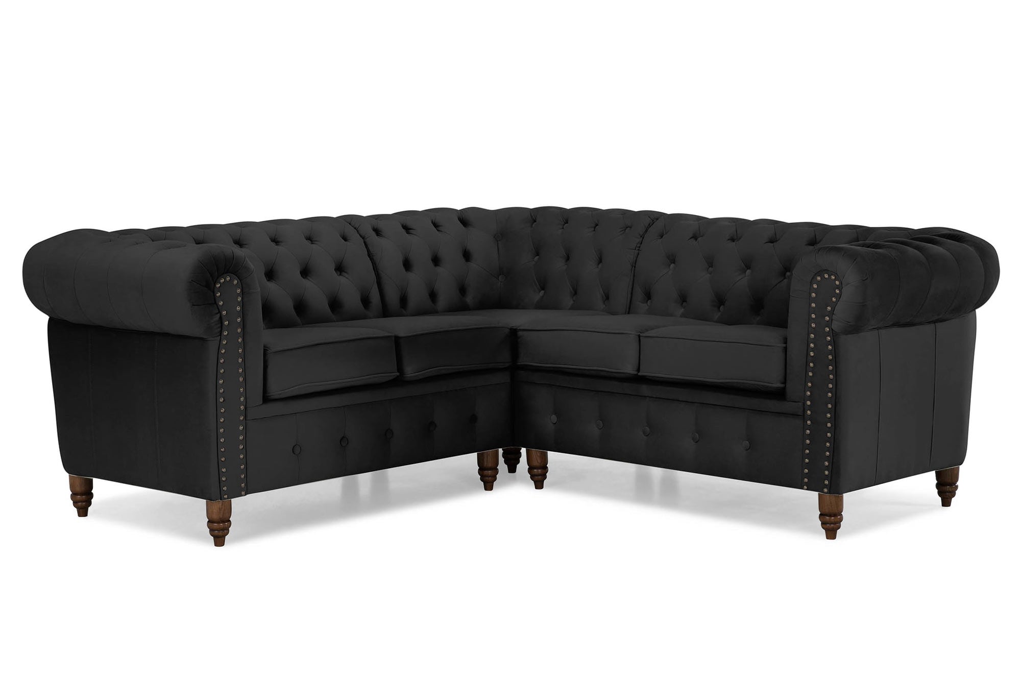 Диван Chestefield Luxe – четириместно, ъглово 205 × 86 × 80 см