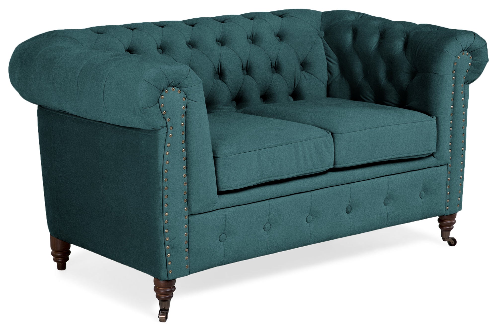 Диван Chestefield Lux – двуместно, петролено синьо