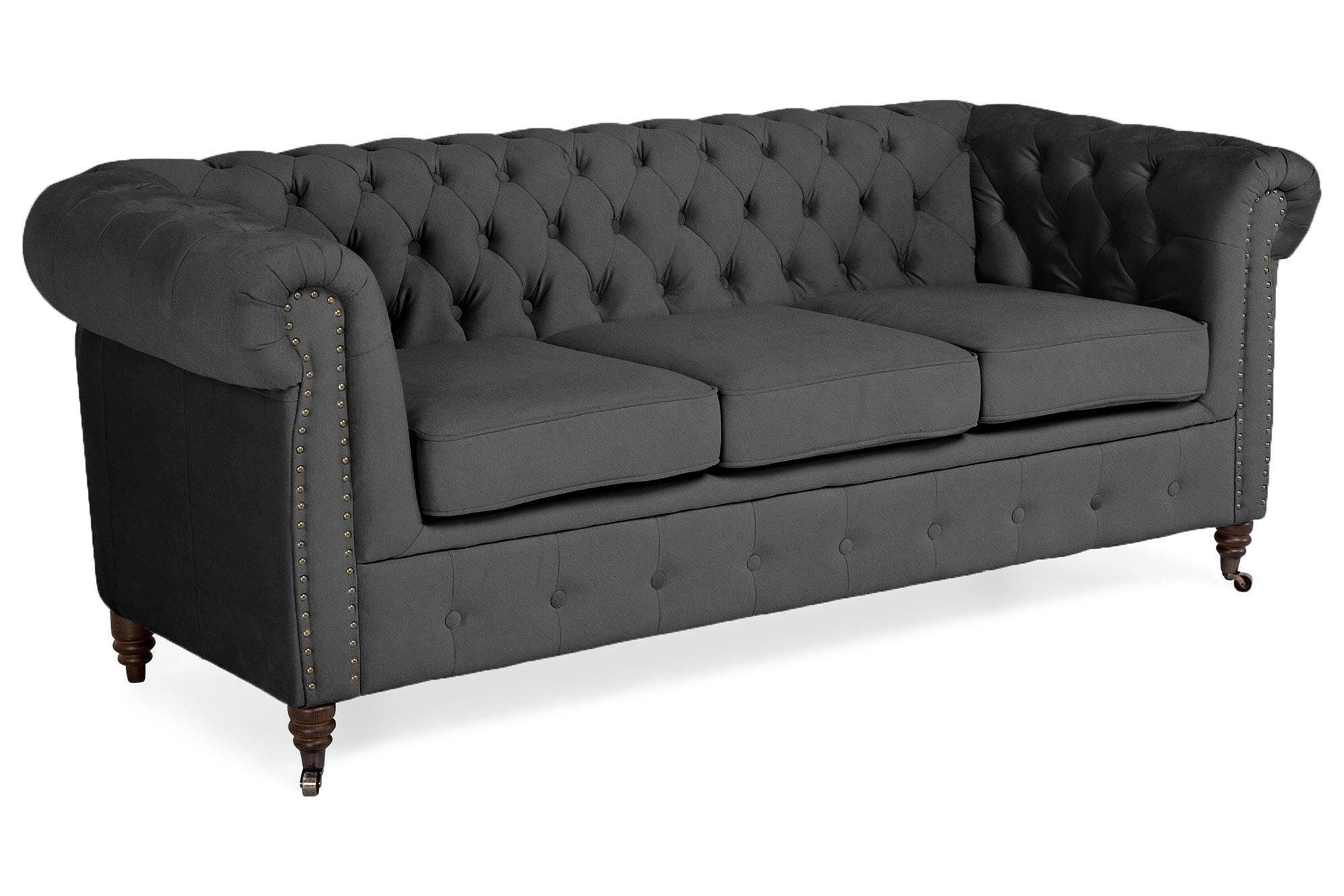 Диван Chesterfield Lux– триместно, винтидж коняк 203/86/80см