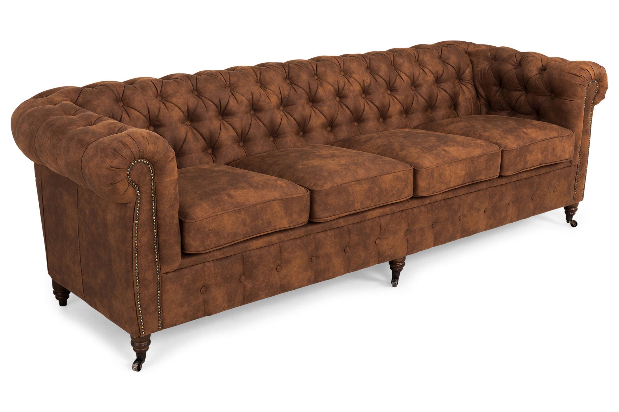 Диван Chestefield Lux – четириместен бежов 238/86/80см