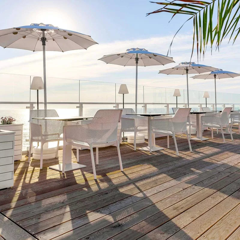 Градинско кресло Сара бял полипропилен 3=4