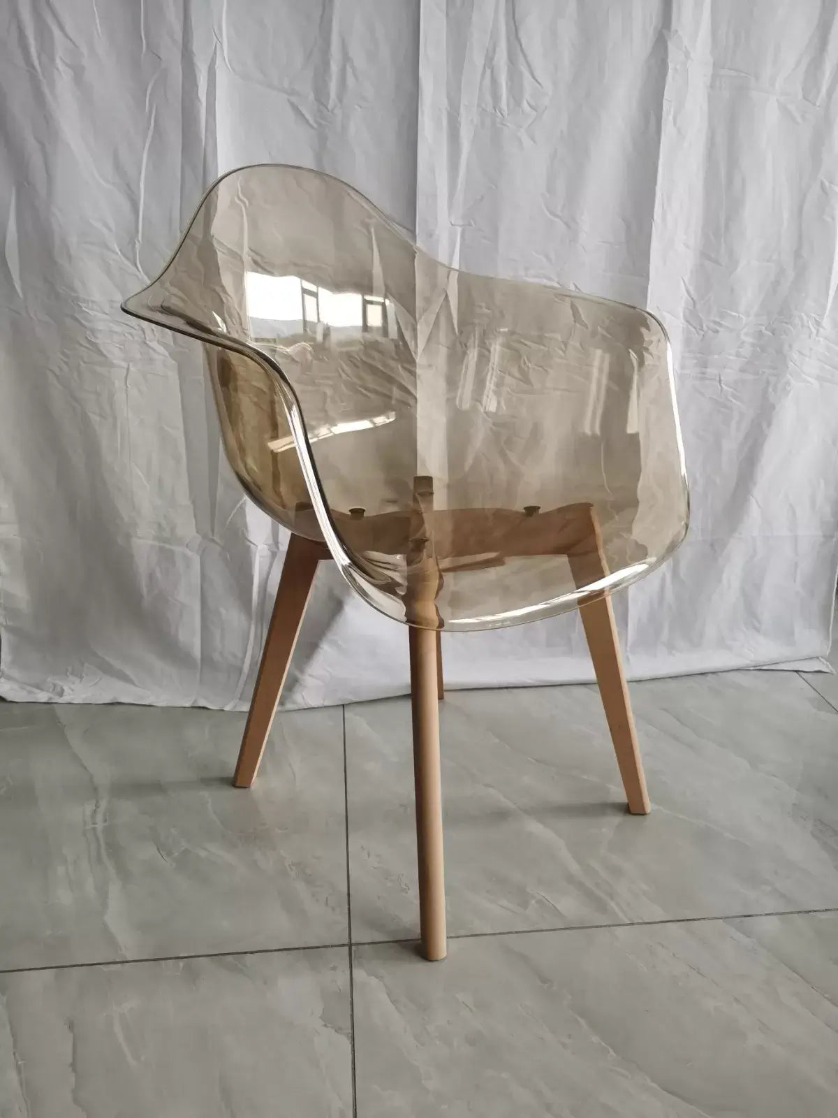 Трапезен стол Тея кристал капучино поликарбонат 3=4