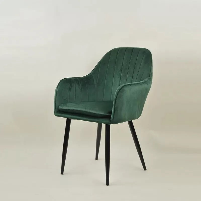 Трапезен стол ВМ313 -зелено кадифе Комплект 4 броя