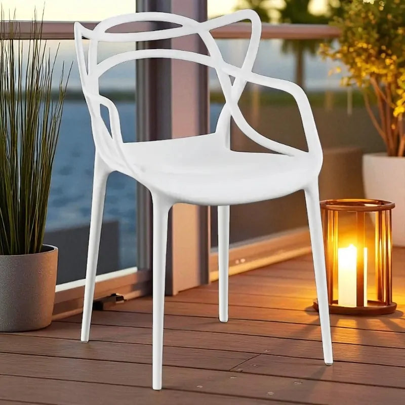 Трапезен стол Виена 15 цвята /бял полипропилен