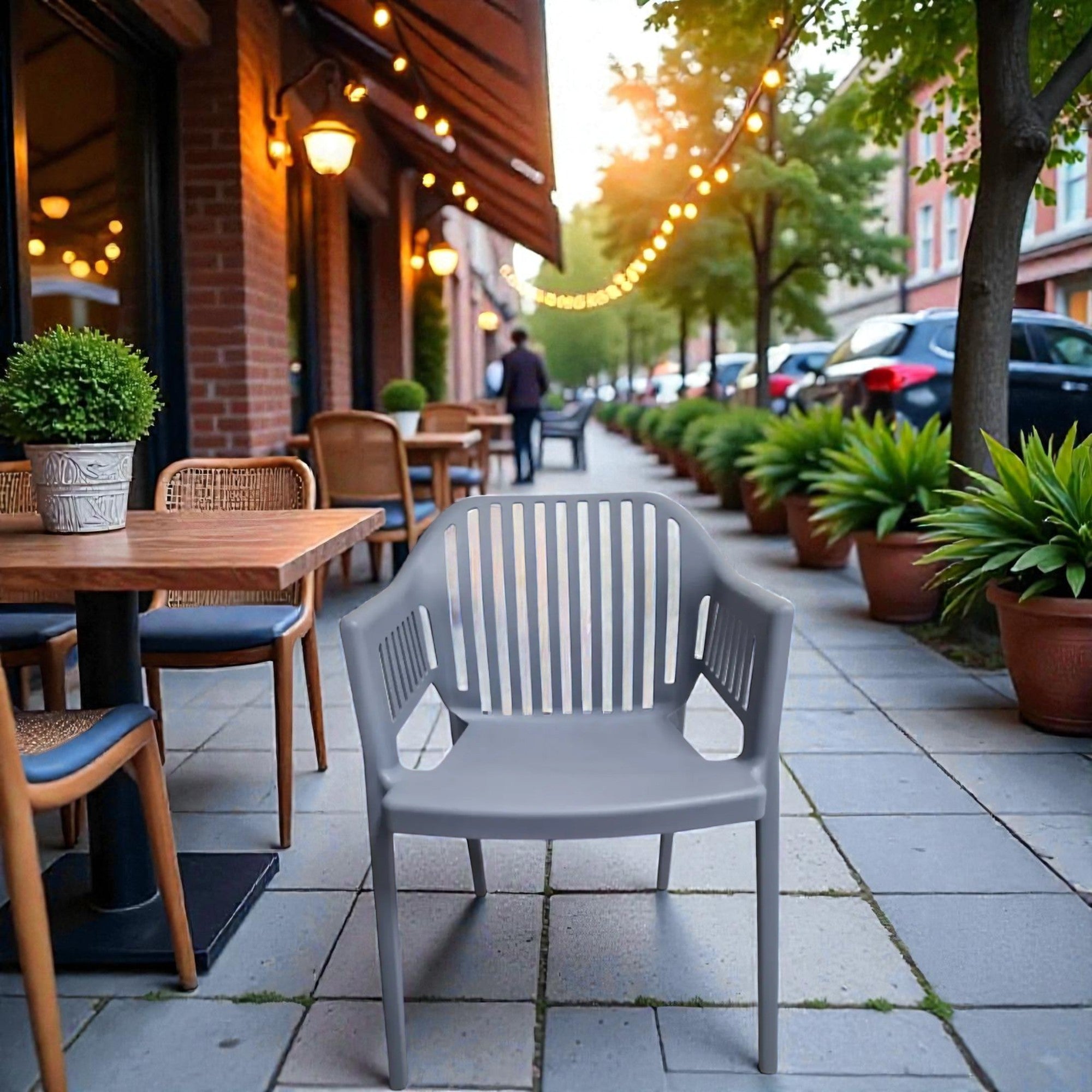 Стол Лукас полипропилен-сив