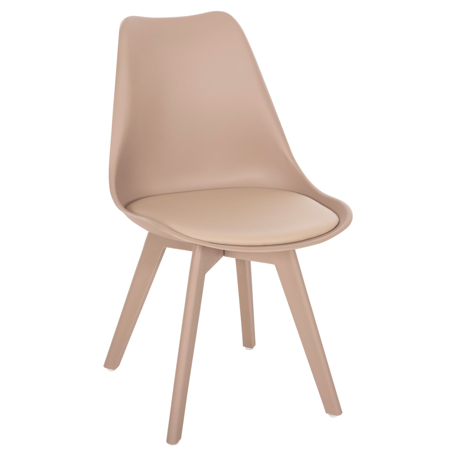 Трапезен стол Верона полипропилен крака /капучино 46x58x82 cm-последен брой