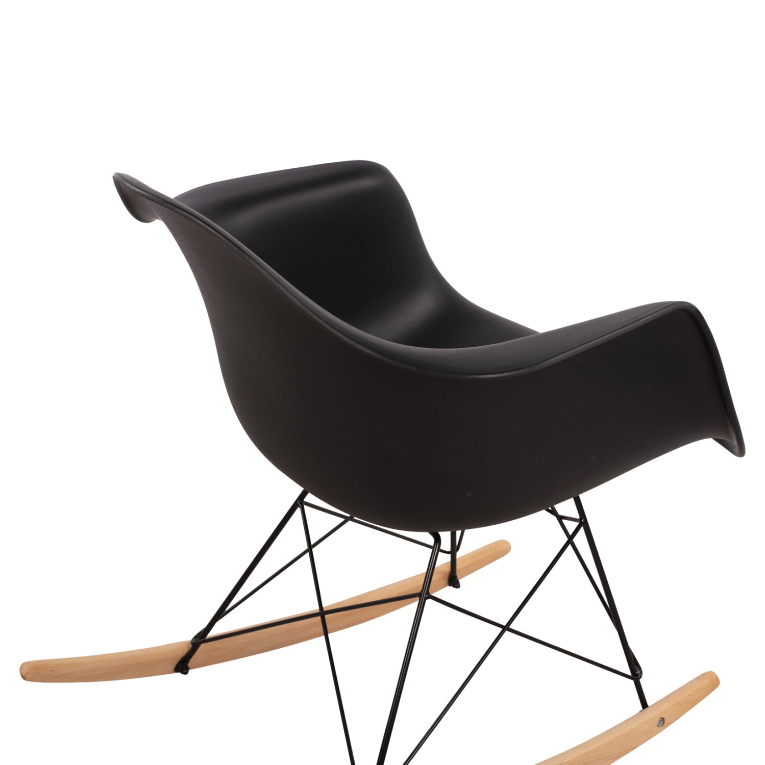 Кресло Тея люлка черен цвят 61x71x64