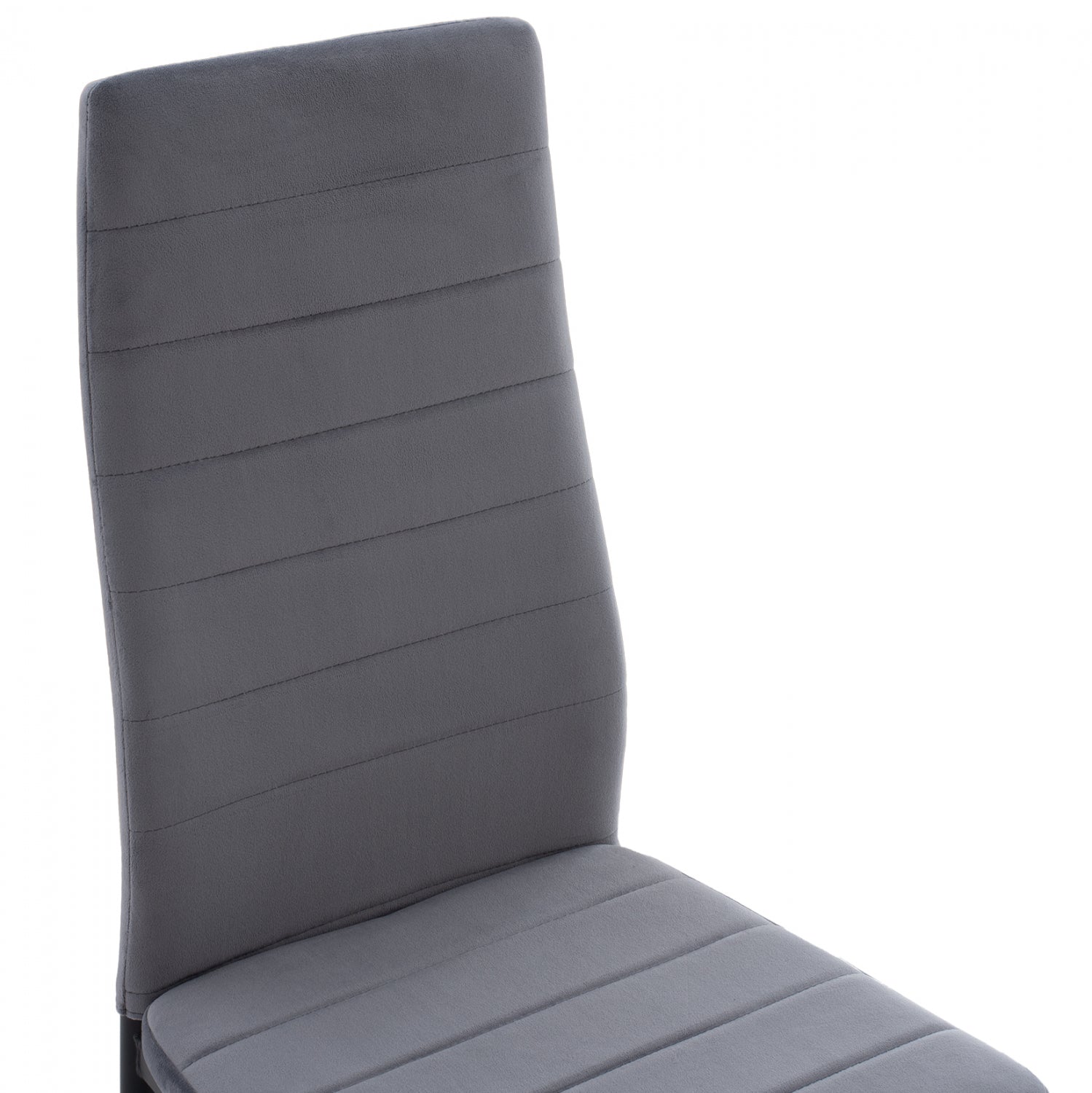 Стол Лейди кадифе сив цвят