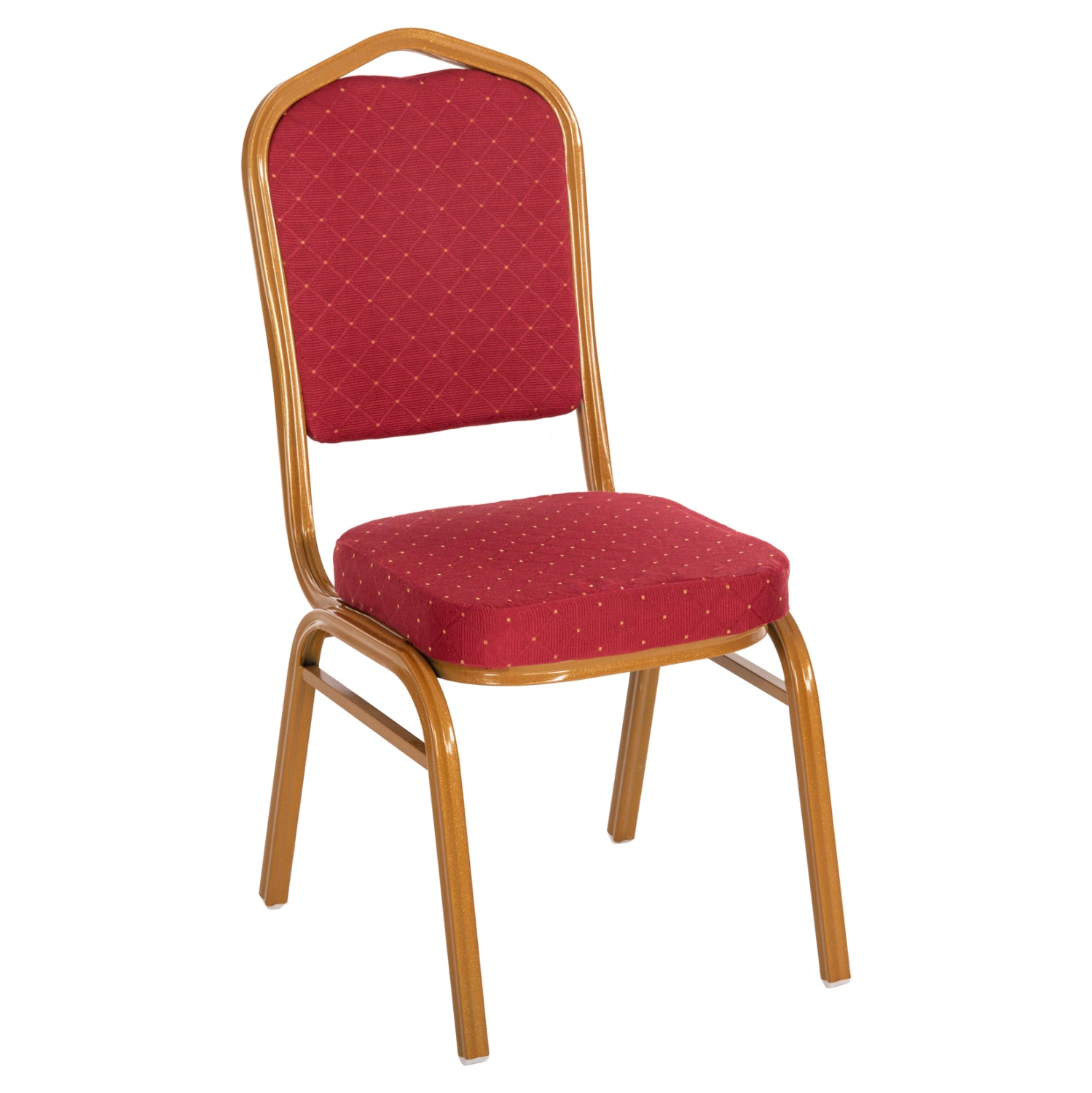 Метален конферентен стол за кетъринг Нilton - бордо, платов 44x66x92.5см