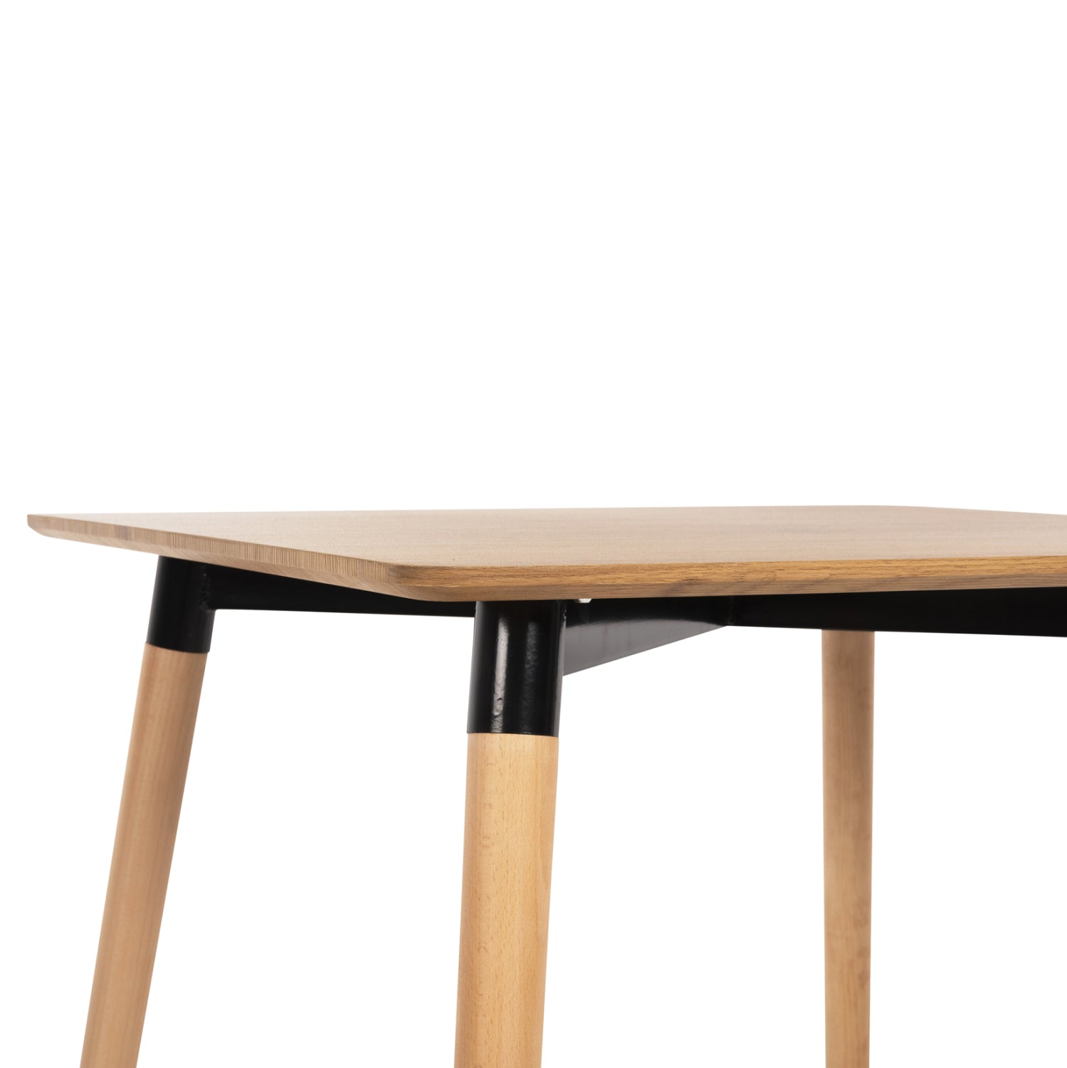 Тразпезна маса Натали в естествен цвят мдф-крака естествен цвят 80х80х74н