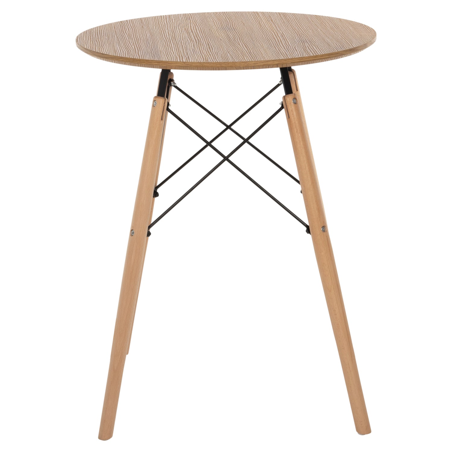 Трапезна маса Мишел естествен цвят Φ60Χ76см