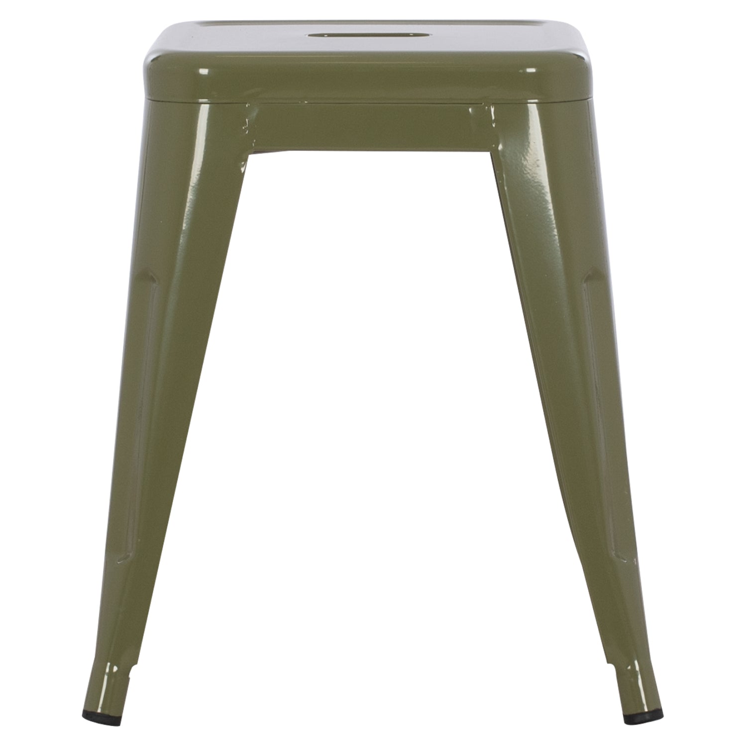 Метална табуретка Мелита в цвят тъмна маслина 37x37x45см