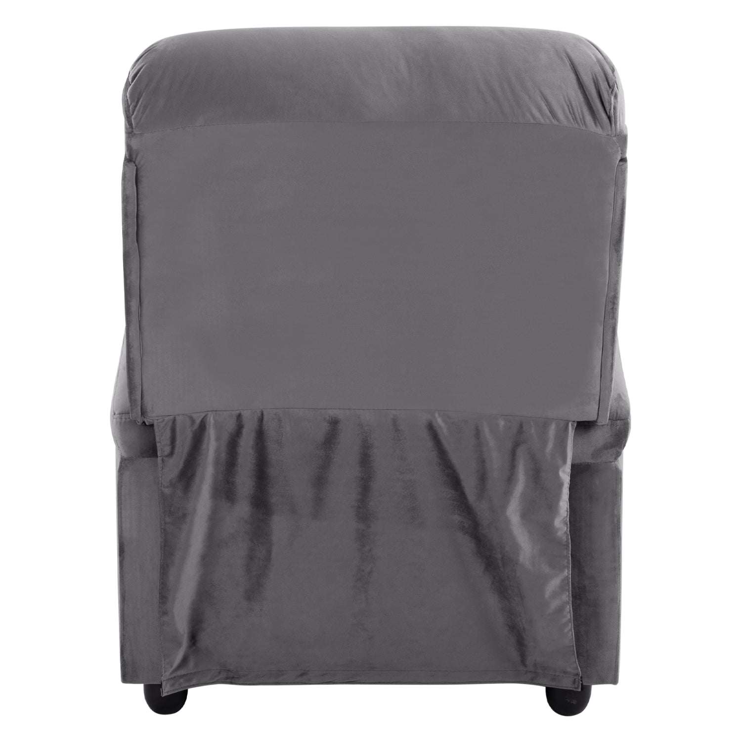 Релакс кресло сиво кадифе с механизъм 80x92x102см.