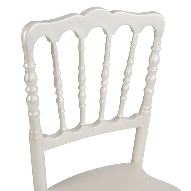 Дървен стол Наполеон, перлен цвят КГ8056.01, 40x46.5x90 см