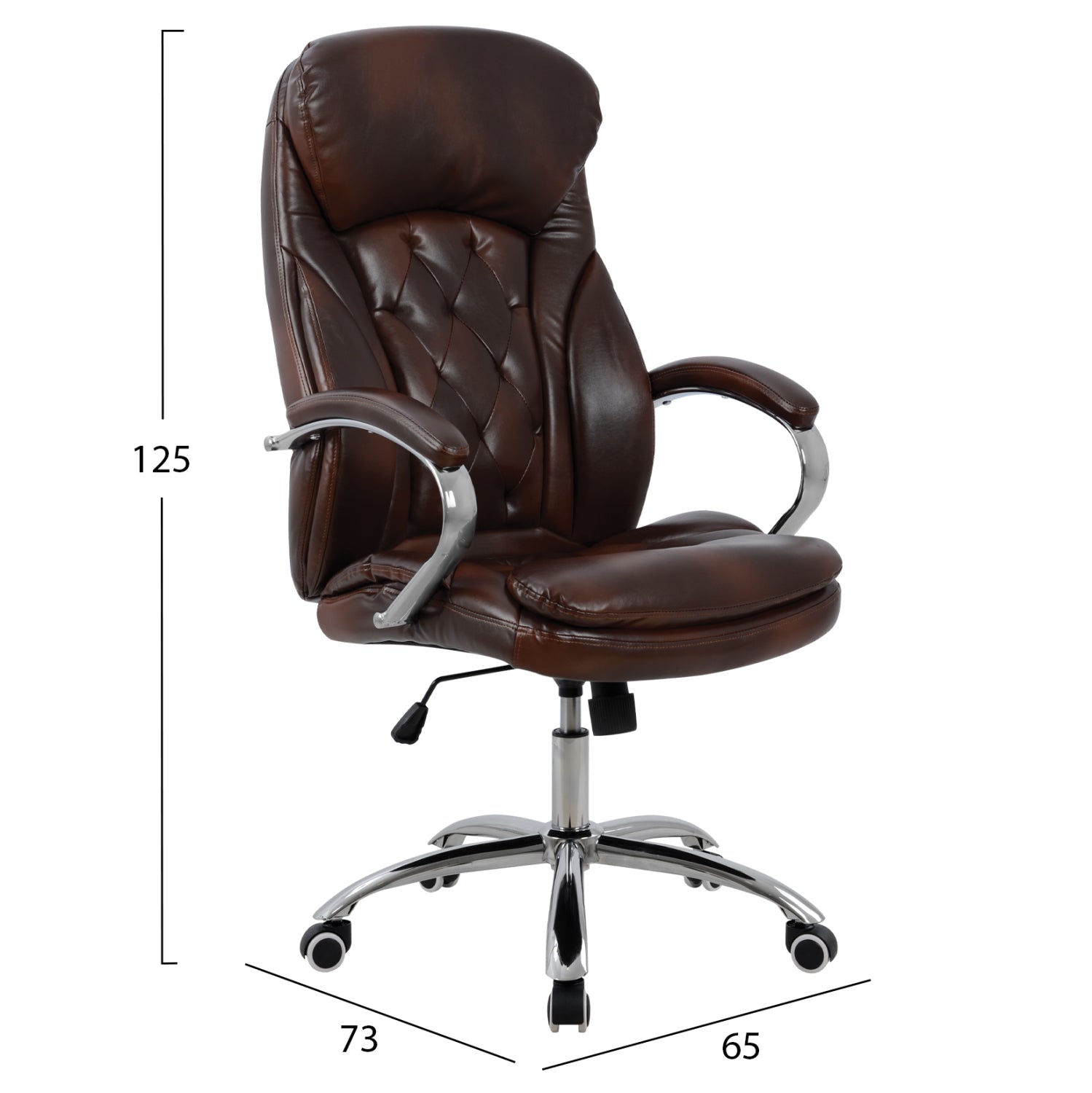 Директорски стол  LANISHA КГ1099.09 кафяв цвят