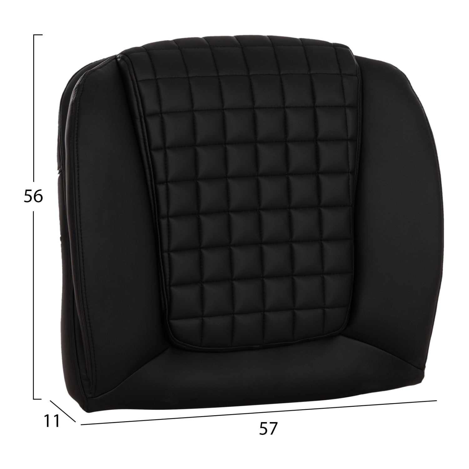 Резервна седалка за офис стол черен pu 57x11x56см.