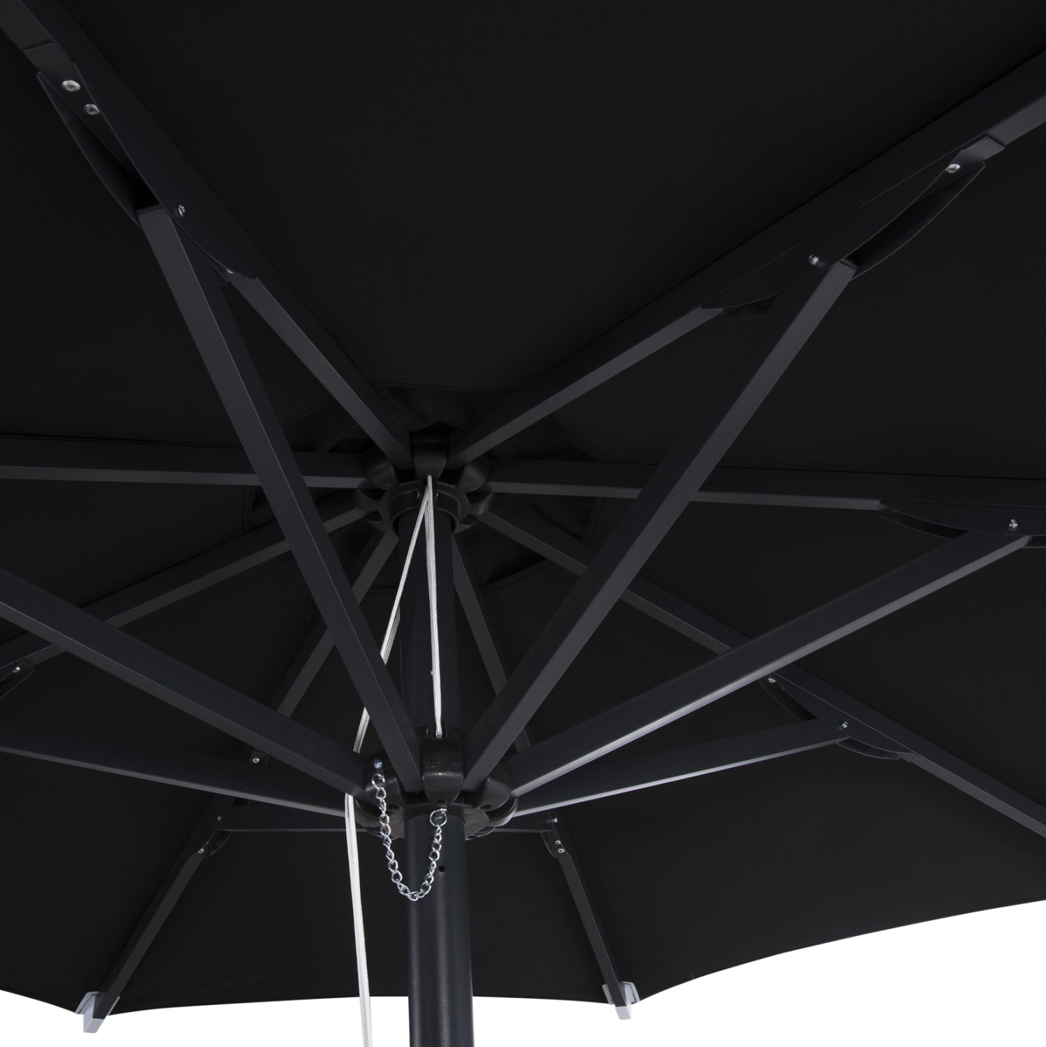 Чадър акрилен плат ф2.20м - КГ6028.03 черен цвят