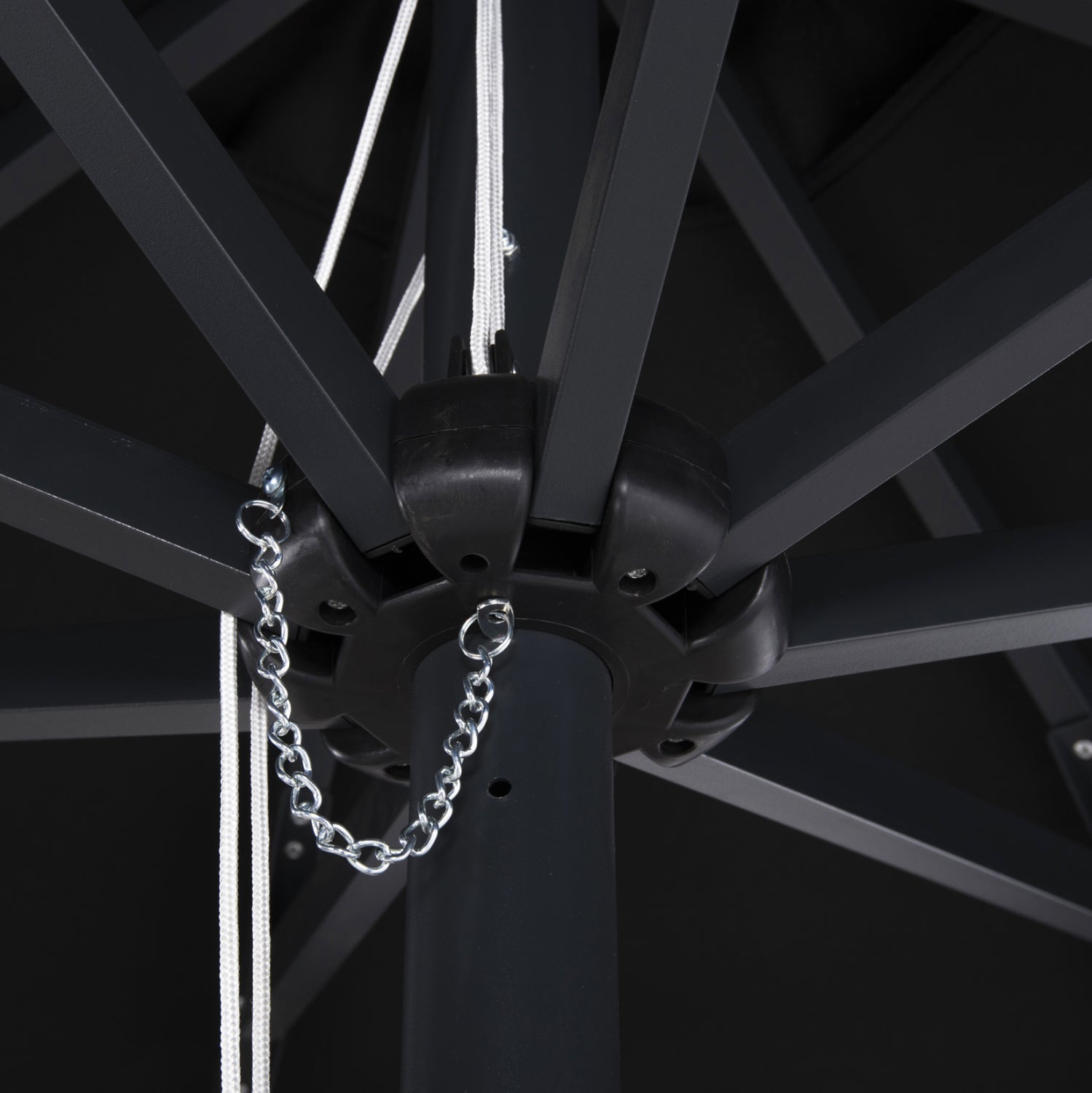 Чадър акрилен плат ф2.20м - КГ6028.03 черен цвят