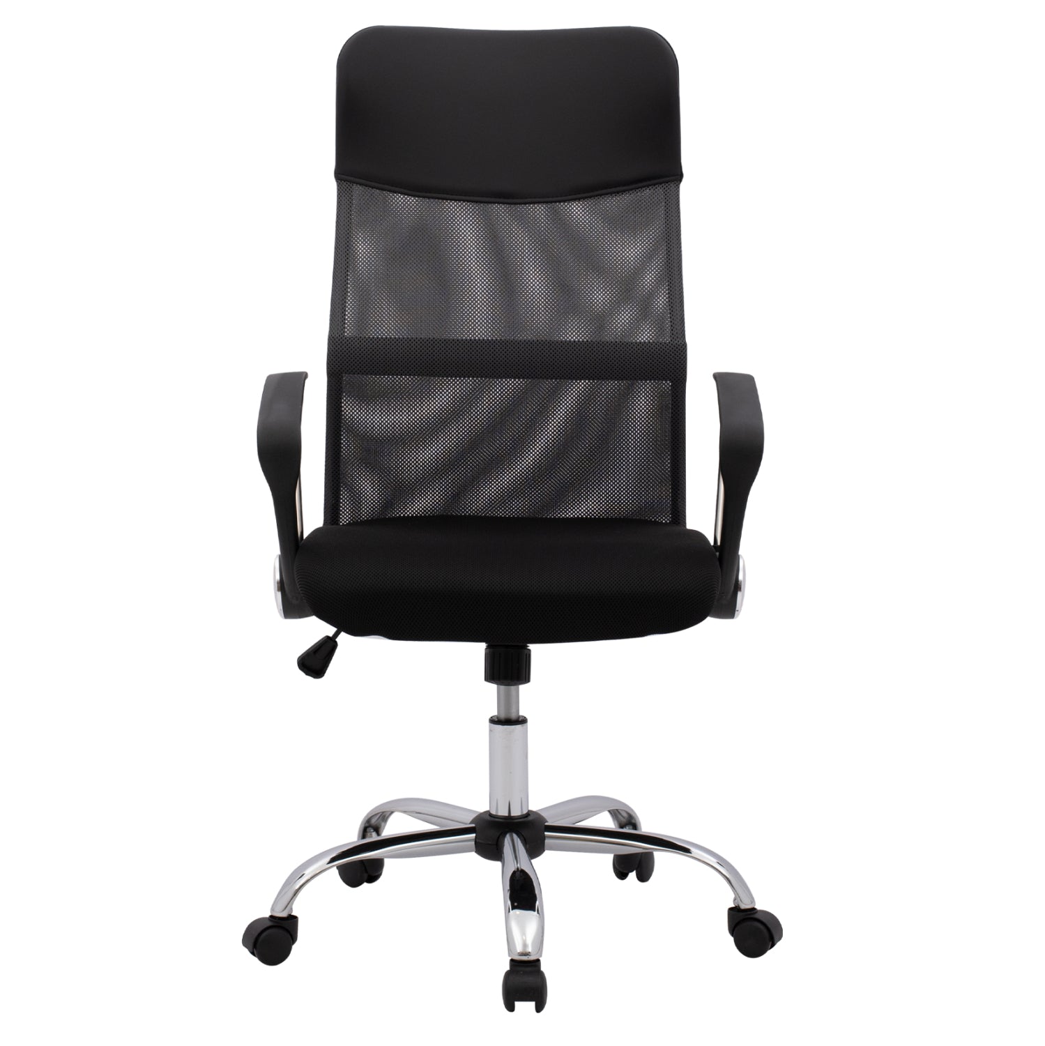 Офис стол Kейбъл черен-сива мрежа