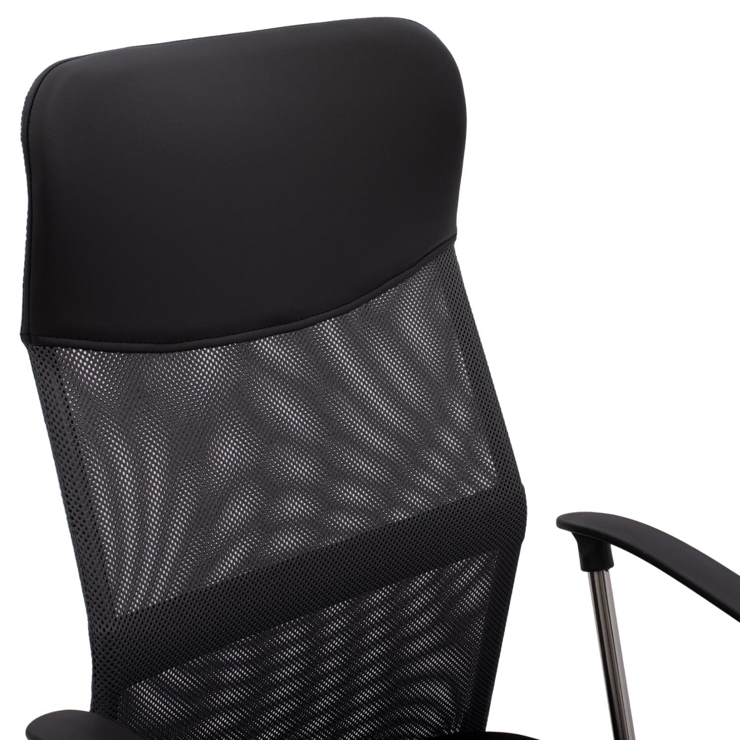 Офис стол Kейбъл черен-сива мрежа