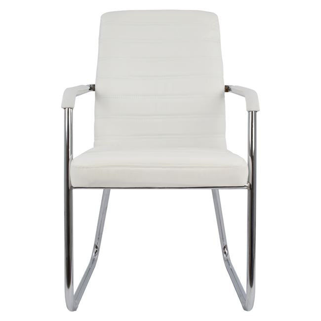 Посетителски стол DALEY бял цвят 55.5x67.5x94 см