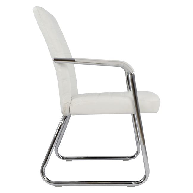 Посетителски стол DALEY бял цвят 55.5x67.5x94 см