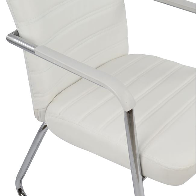 Посетителски стол DALEY бял цвят 55.5x67.5x94 см