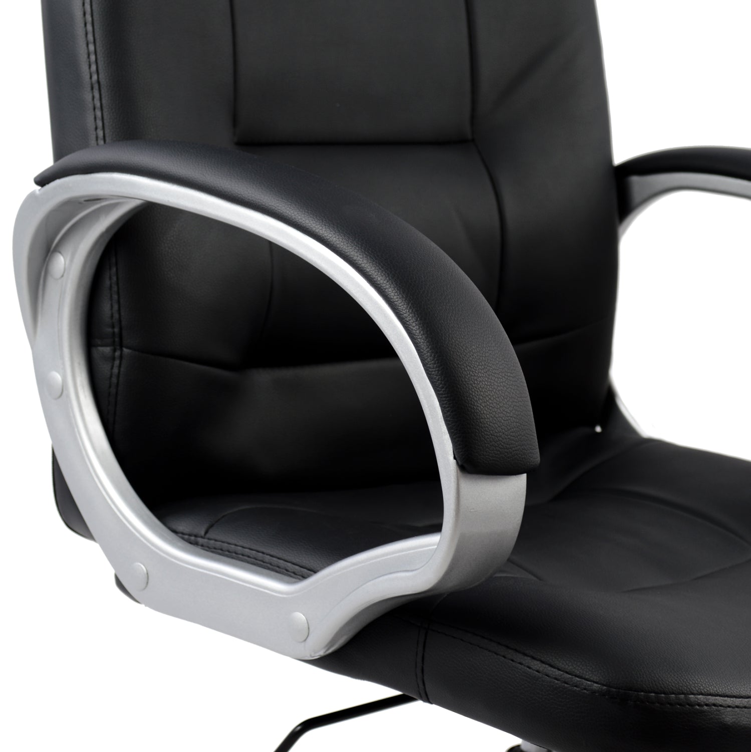 Мениджър офис стол Ивер черен/хром 64x55x120 cм