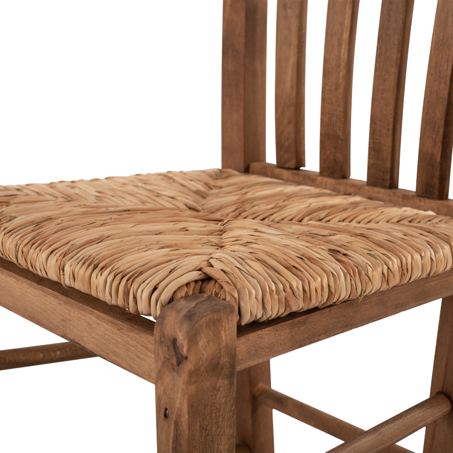 Традиционен стол Монте цвят орех/ слама