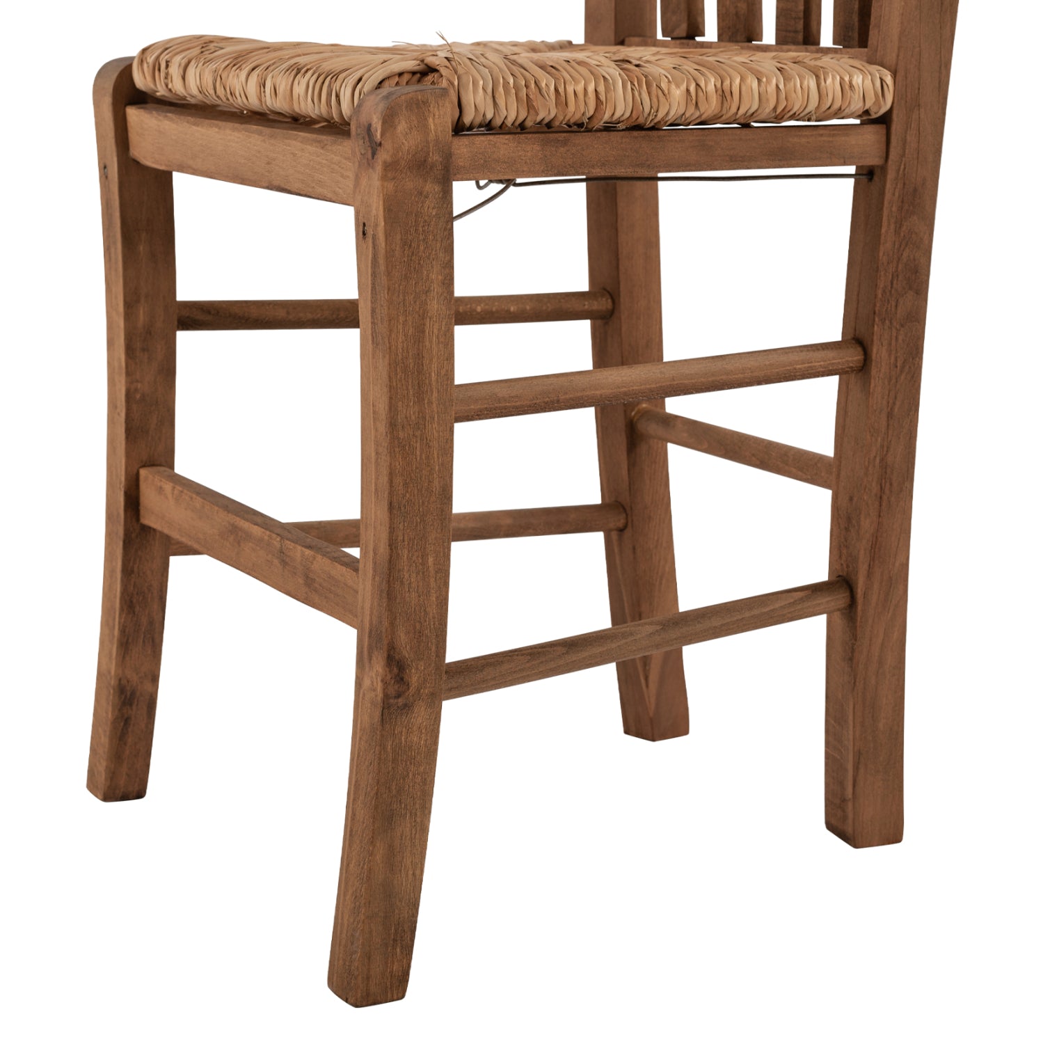 Традиционен стол Монте цвят орех/ слама