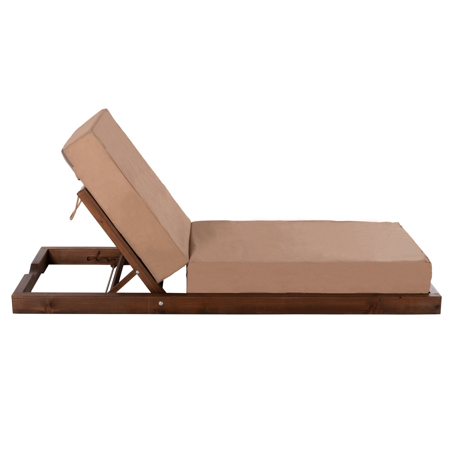 Шезлонг IKARIA орех-мока цвят