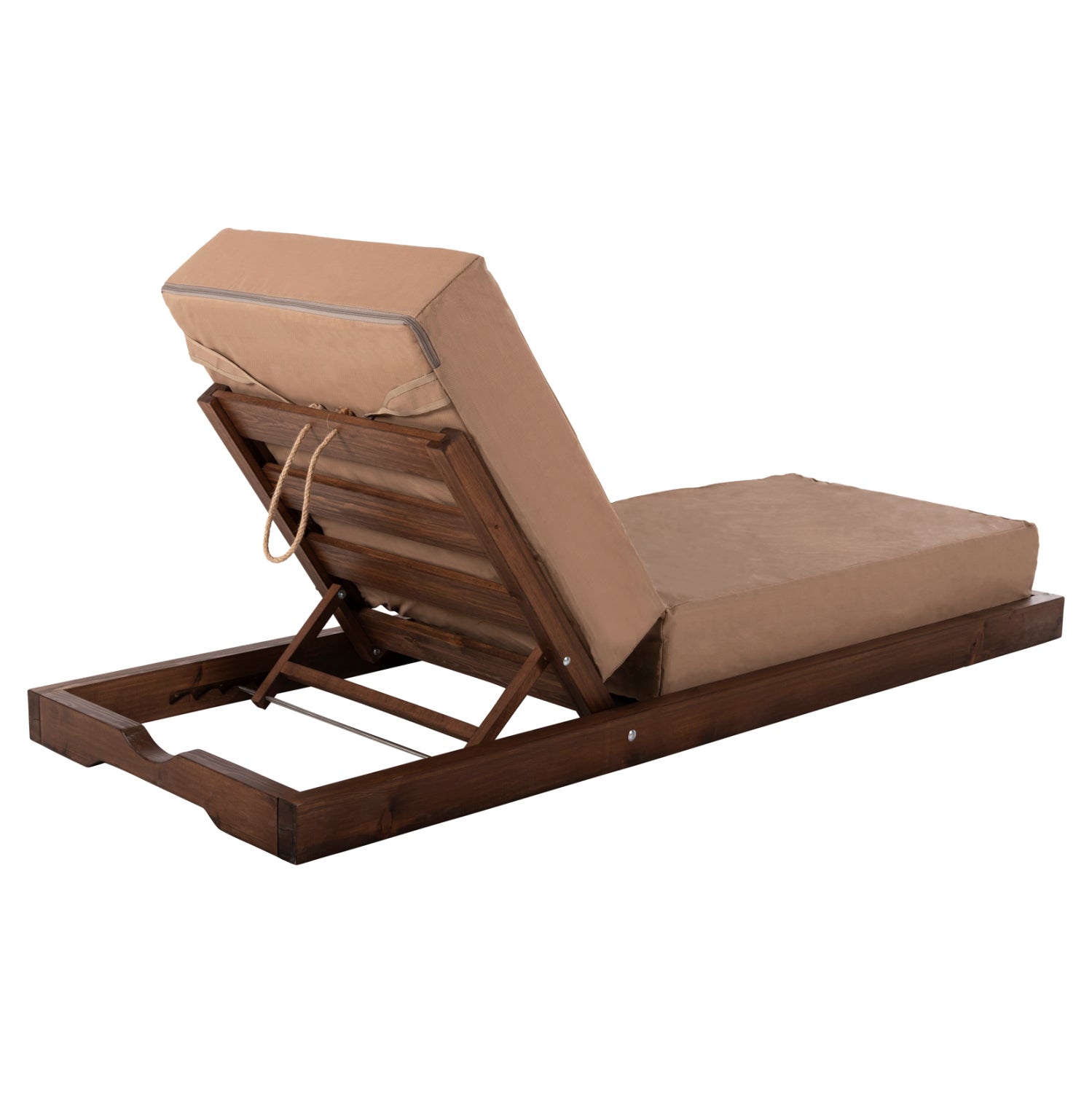 Шезлонг IKARIA орех-мока цвят