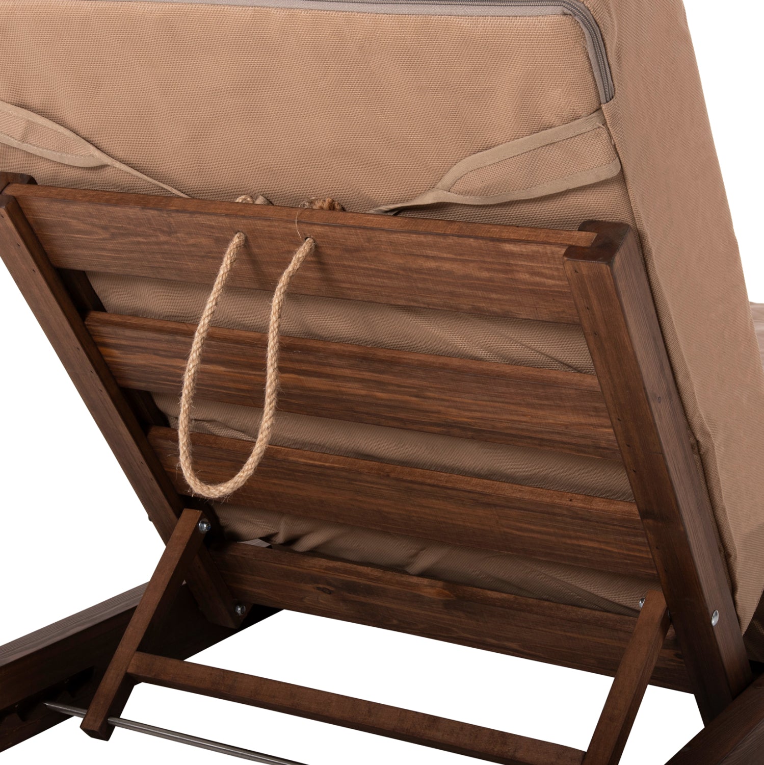 Шезлонг IKARIA орех-мока цвят