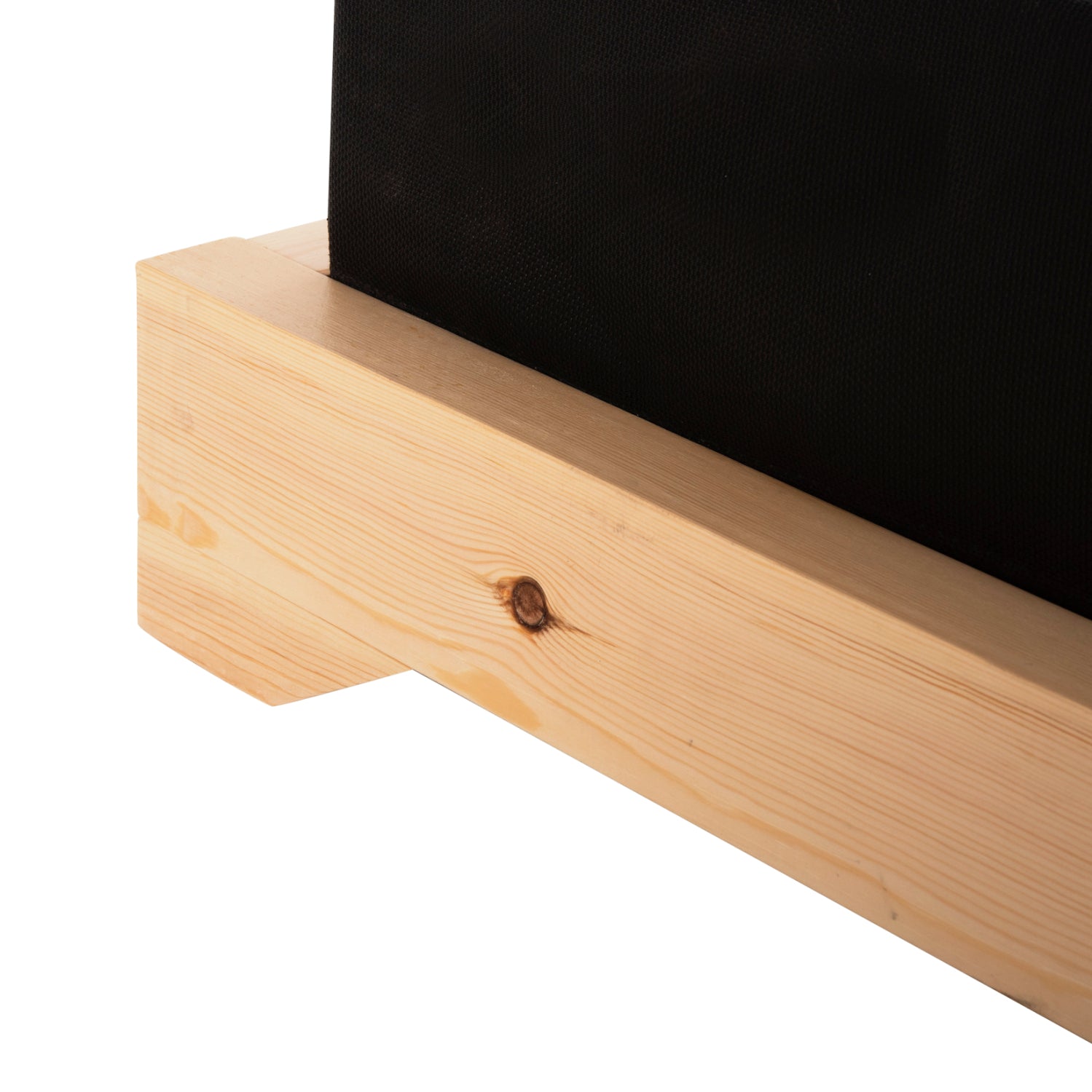 Шезлон Икариа с боров крак в естествен черен текстил - възглавница 20 см