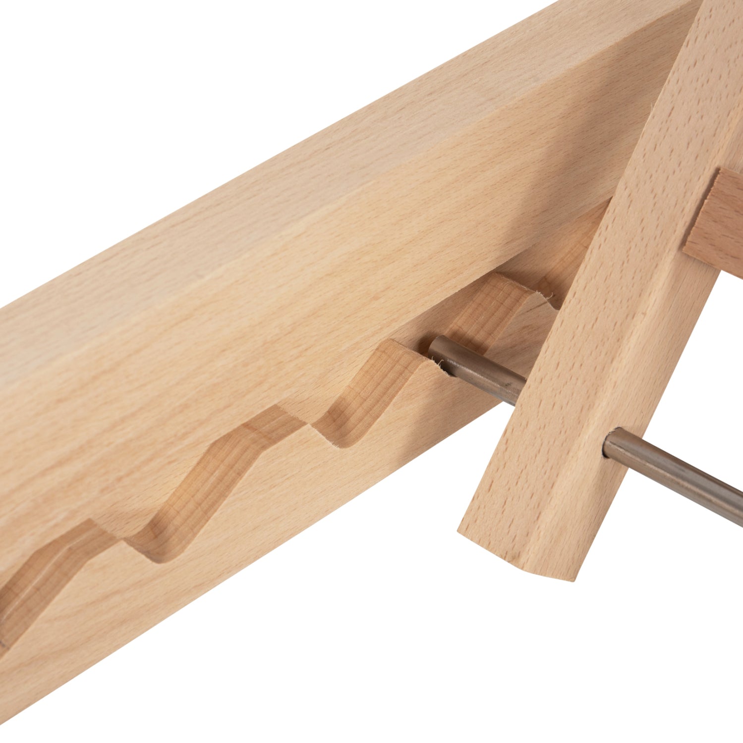 Шезлонг Милос  от бук в натурален сив текстилен 204x65x31.5-92.5см