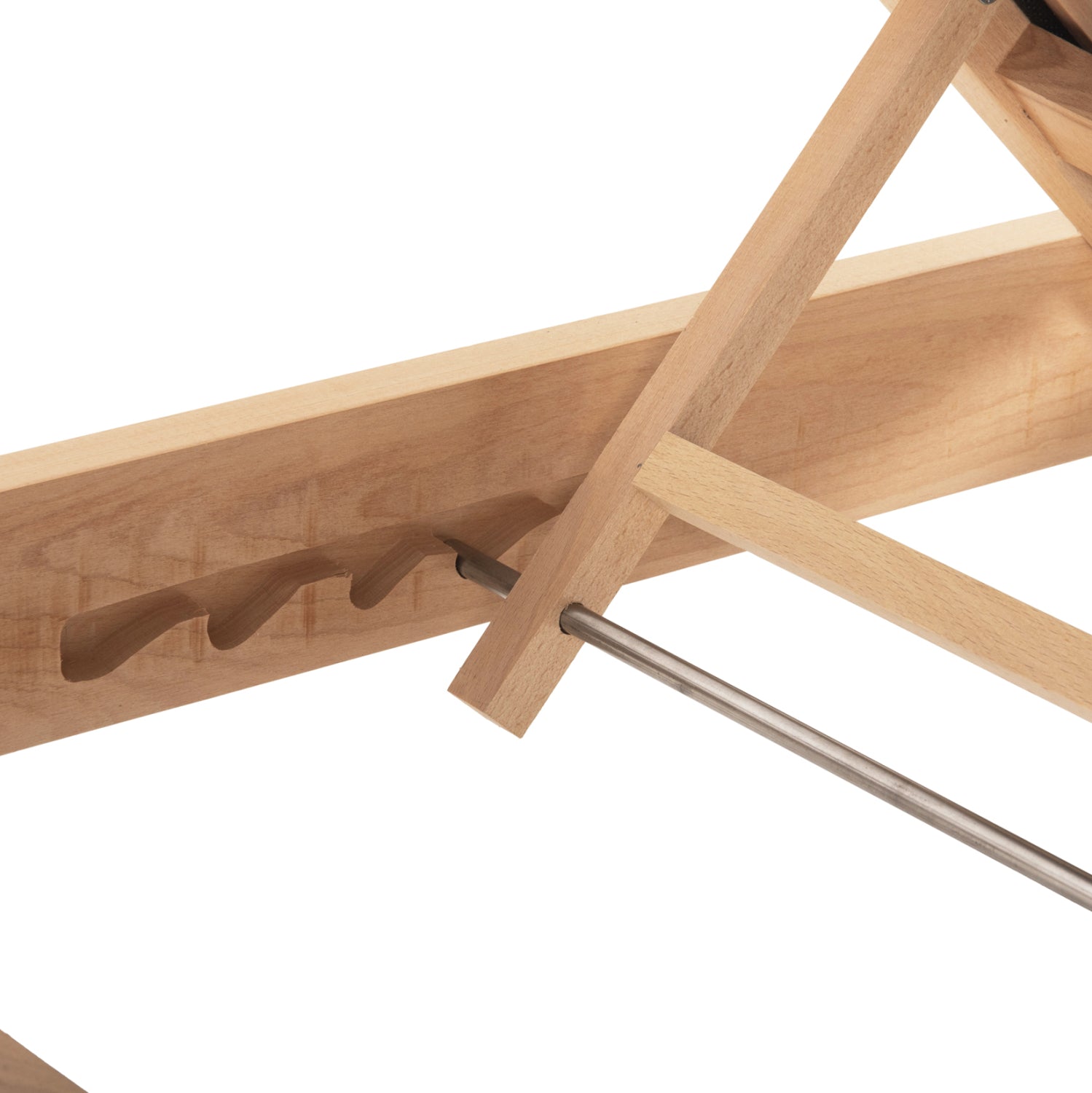 Шезлонг MILOS цвят натурал-черен -204x65x31-5-92-5