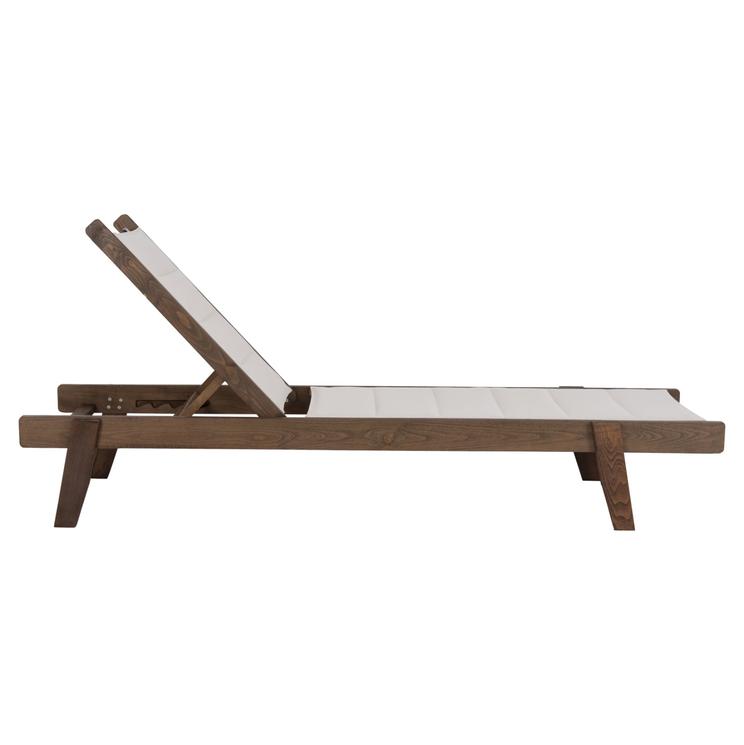 Шезлонг MILOS цвят орех-екрю 204x65x31,5-92,5