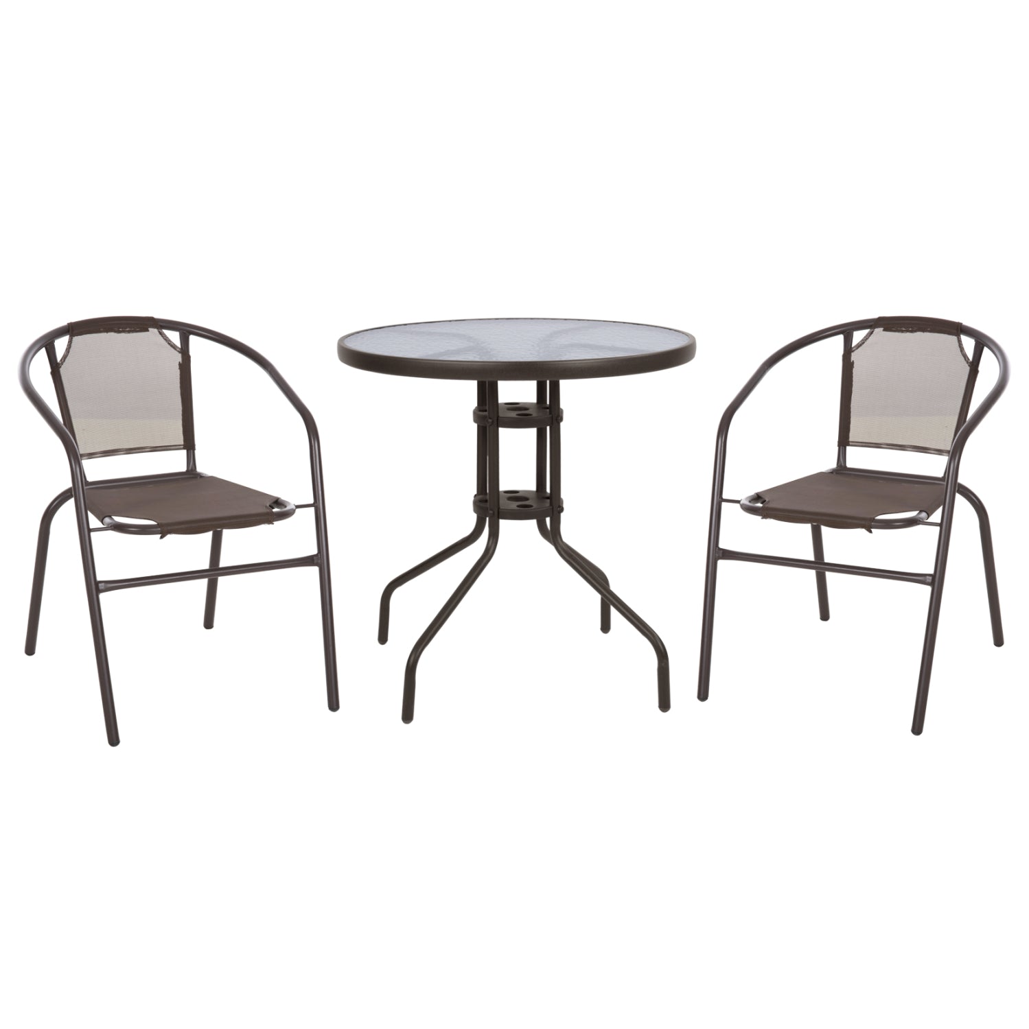 Комплект градински Балено с ф70маса -кафяв цвят