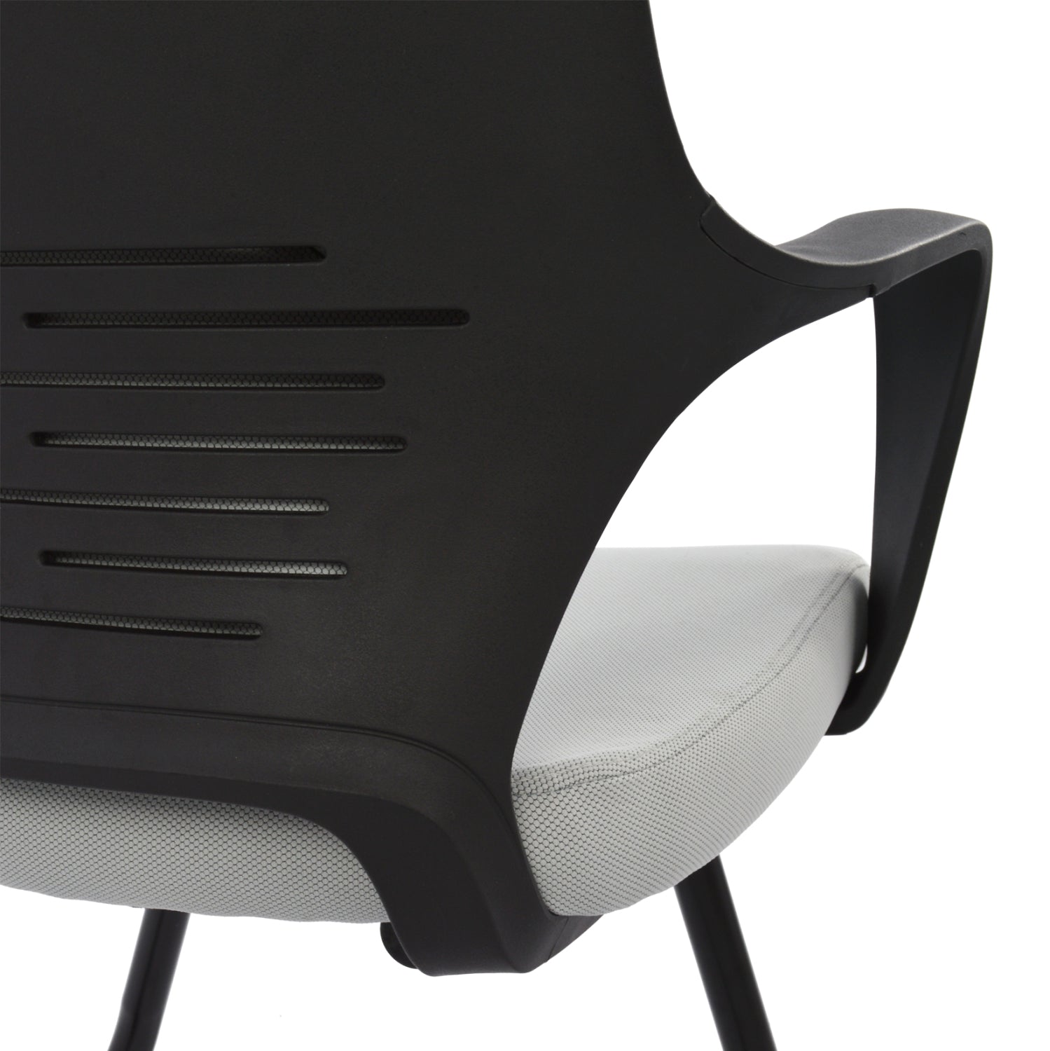 Посетителски стол CENTRIC сив-черен цвят 64x60x94,5см.