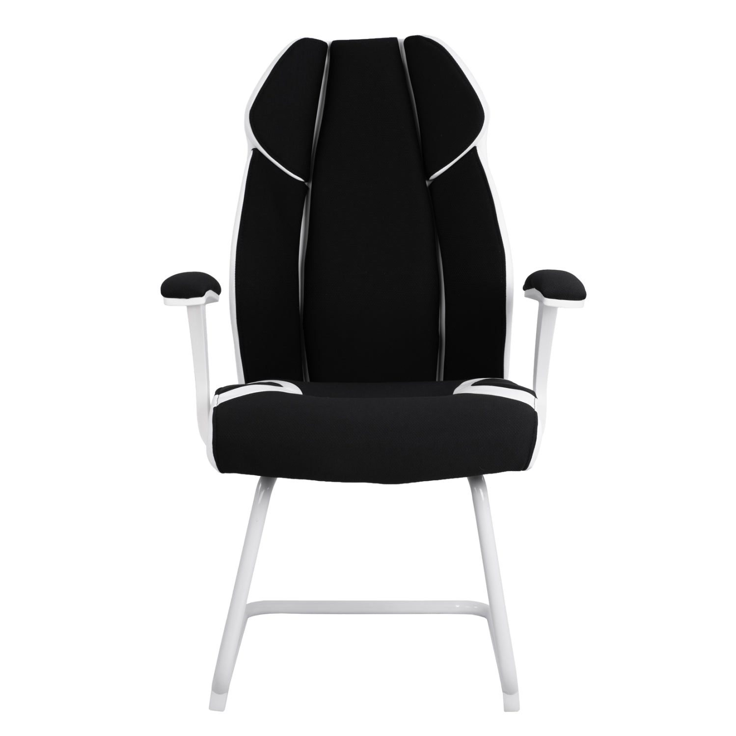 Посетителски стол ZAHARA бял-черен цвят 66,5x63x108см