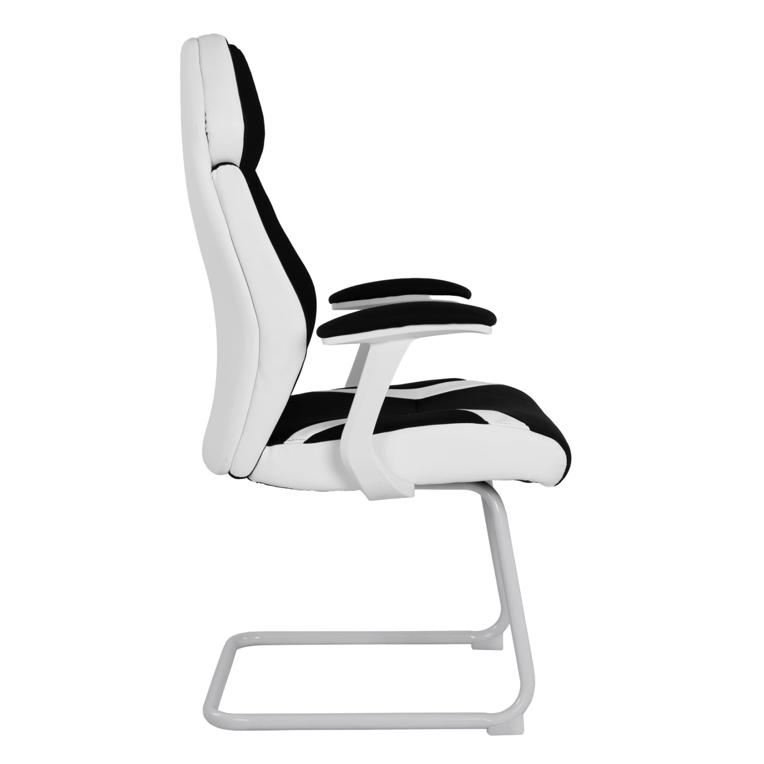 Посетителски стол ZAHARA бял-черен цвят 66,5x63x108см