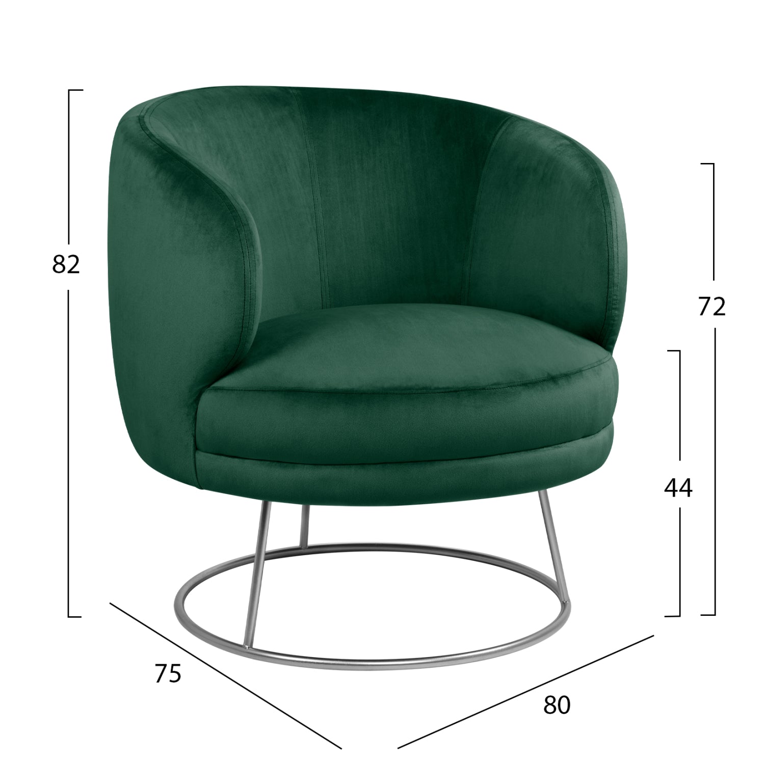 Arien 3бр холна гарнитура кадифе кипарис- златна основа