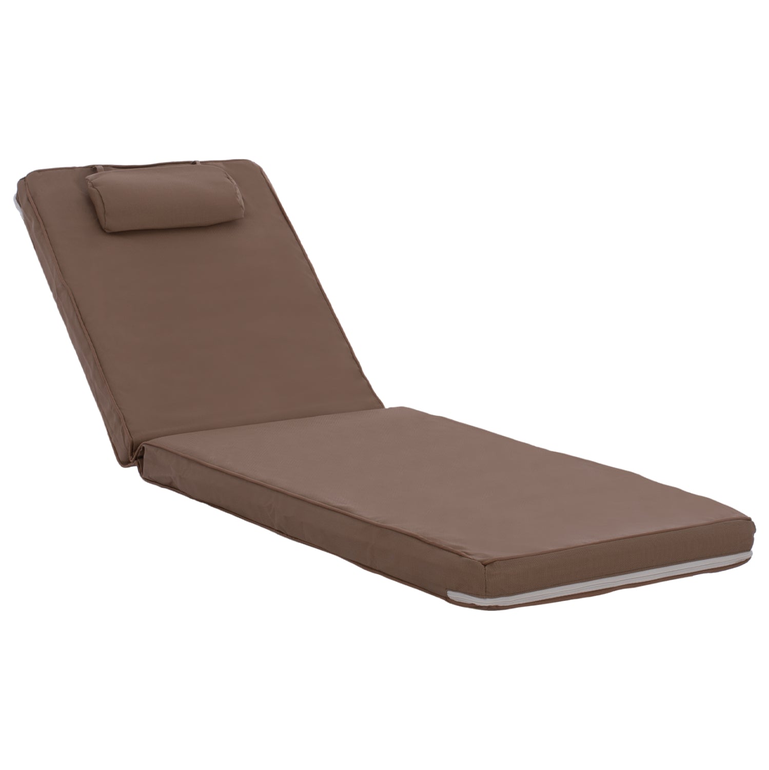 Текстилна възглавница за шезлонг Сифнос 600гр/м2 2x1 цвят мока 194x70x11см