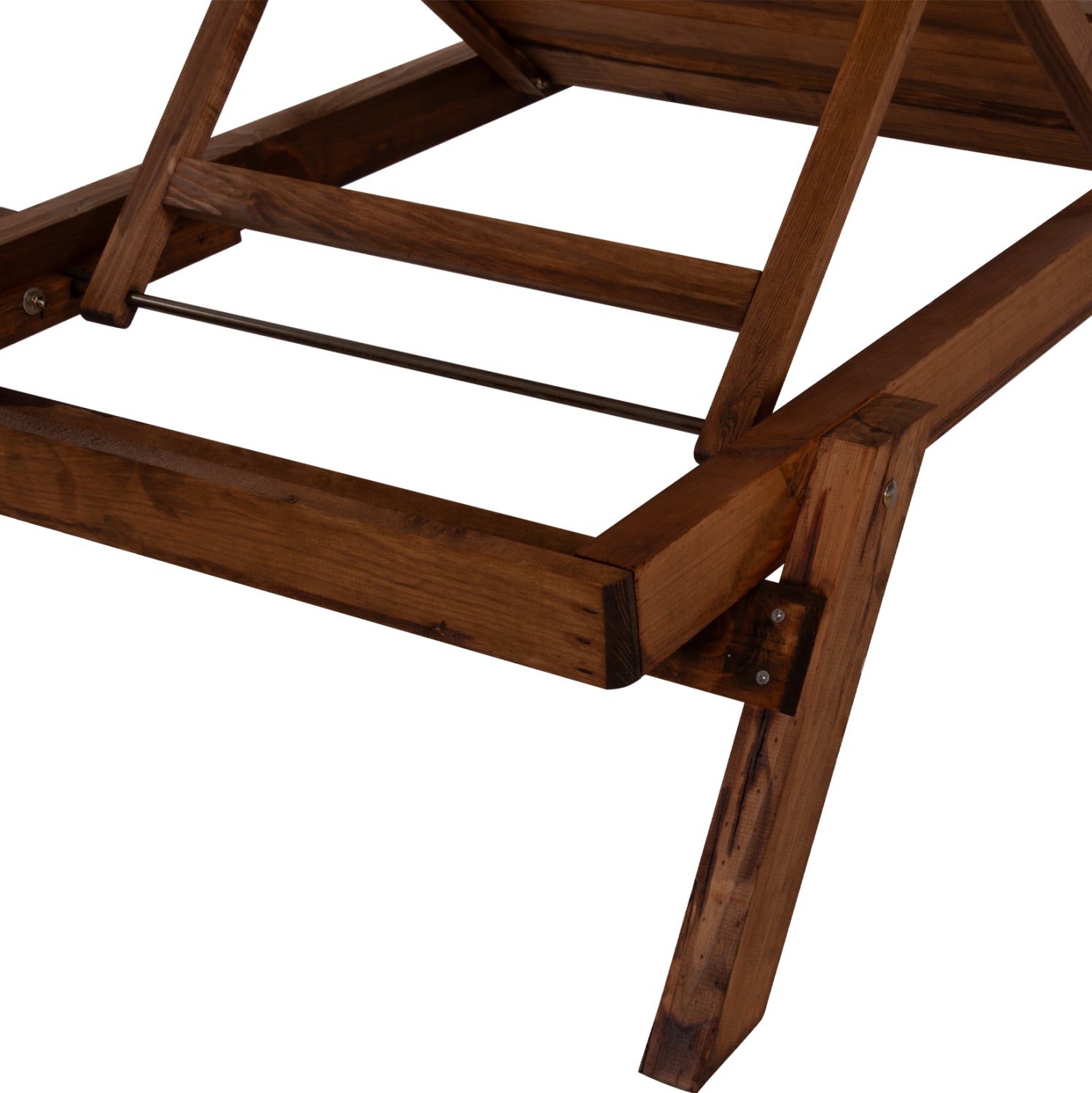 Шезлонг Джули цвят орех /ела72x196x29-84