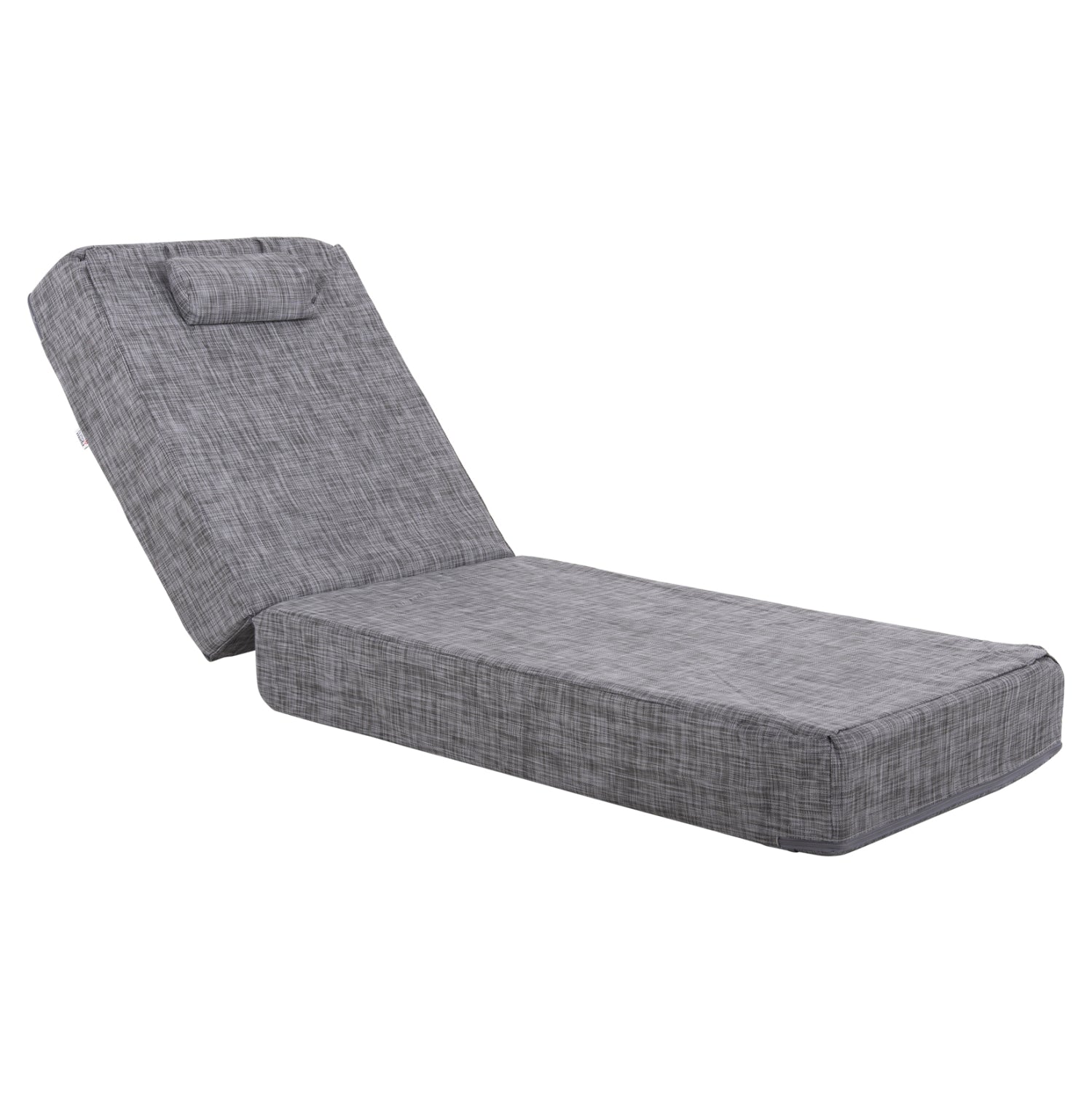 Възглавница за шезлонг Сифнос сив цвят 200(120+80)x70x20см.