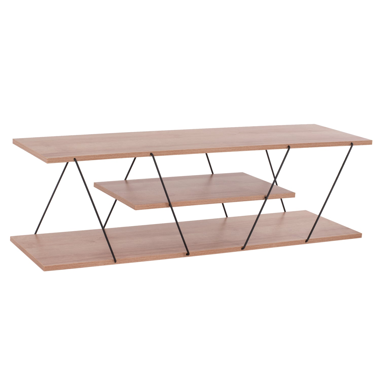 Холен комплект TARS 2бр  меламин-метал/ естествен цвят дъб-черен