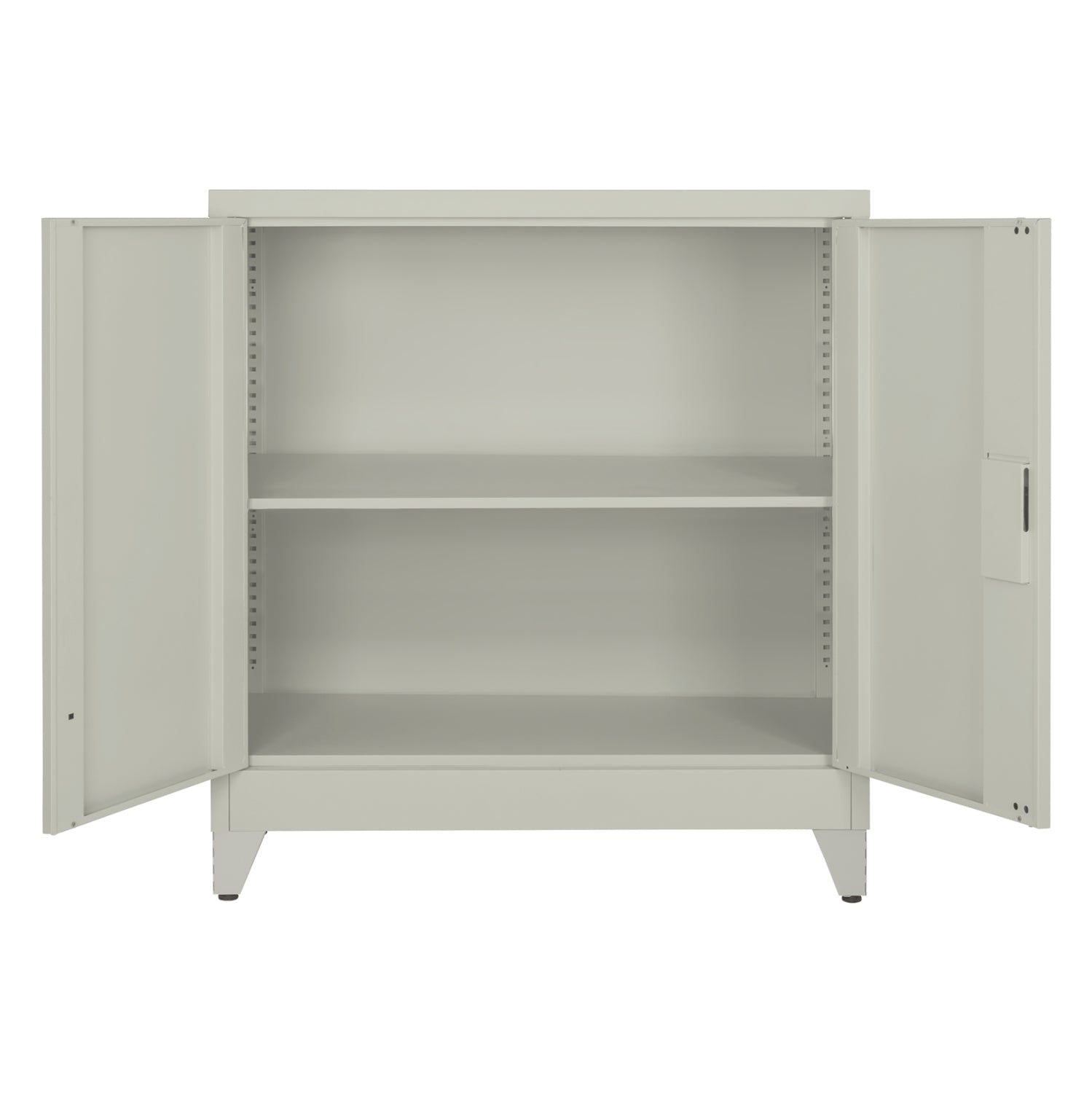 Метален гардероб DURON с 2 крила и 2 врати и крака - сив 90x40x100 см