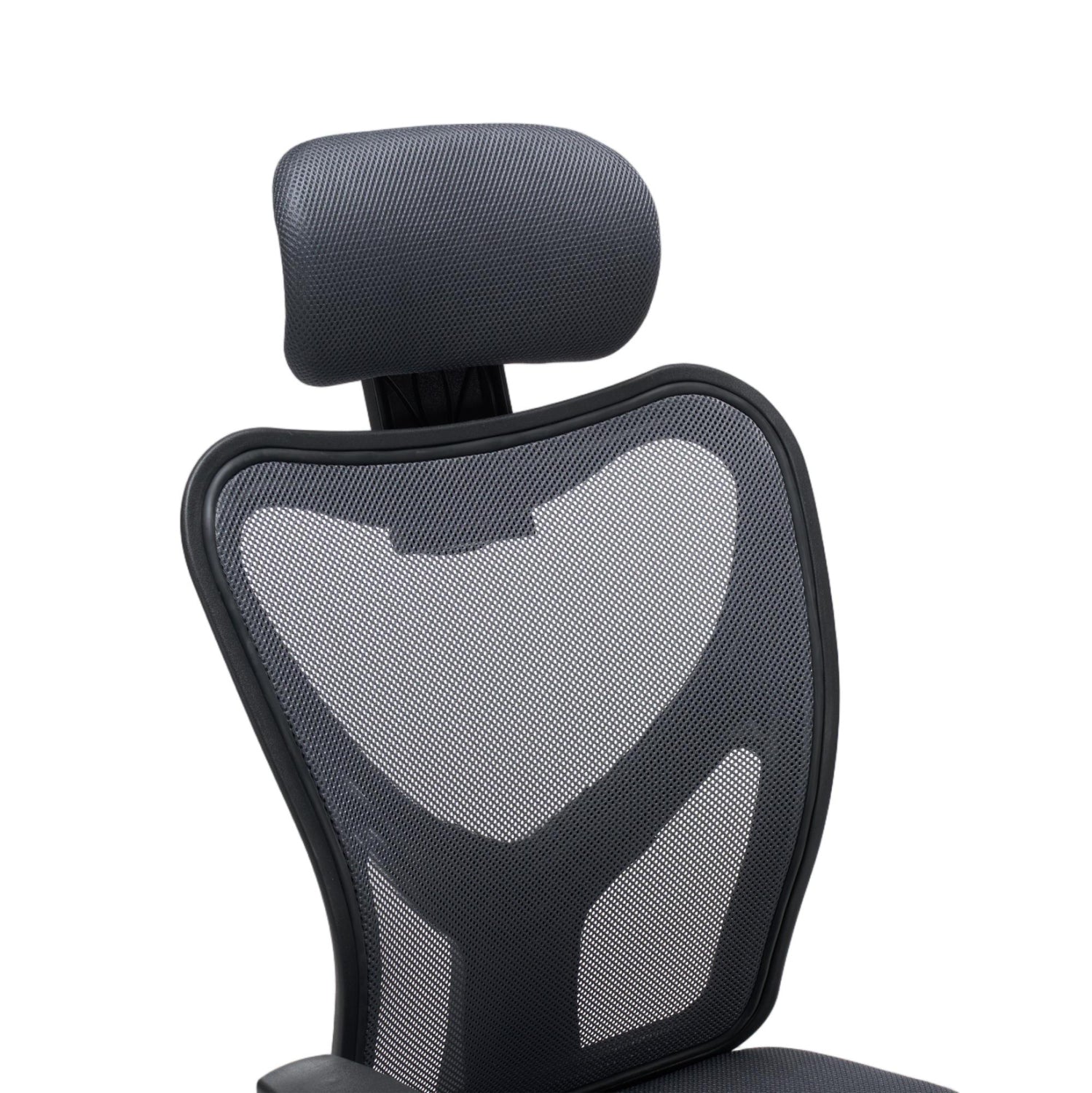 Офис стол Cuore сив мрежестен платеж - черна рамка - хромирана основа 63x61x125всм.