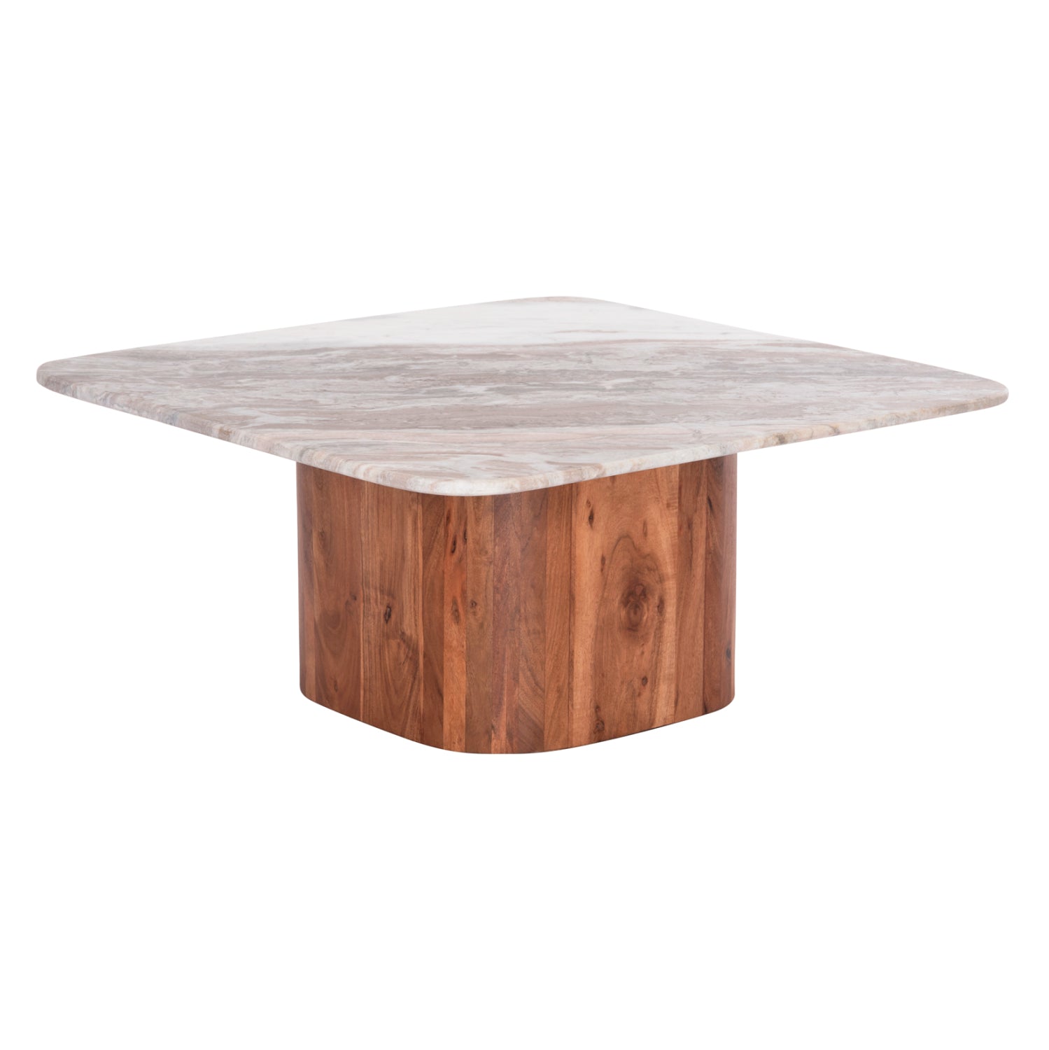 Холна маса VOLTI сив-естетсвен цвят 80.5x80.5x37см